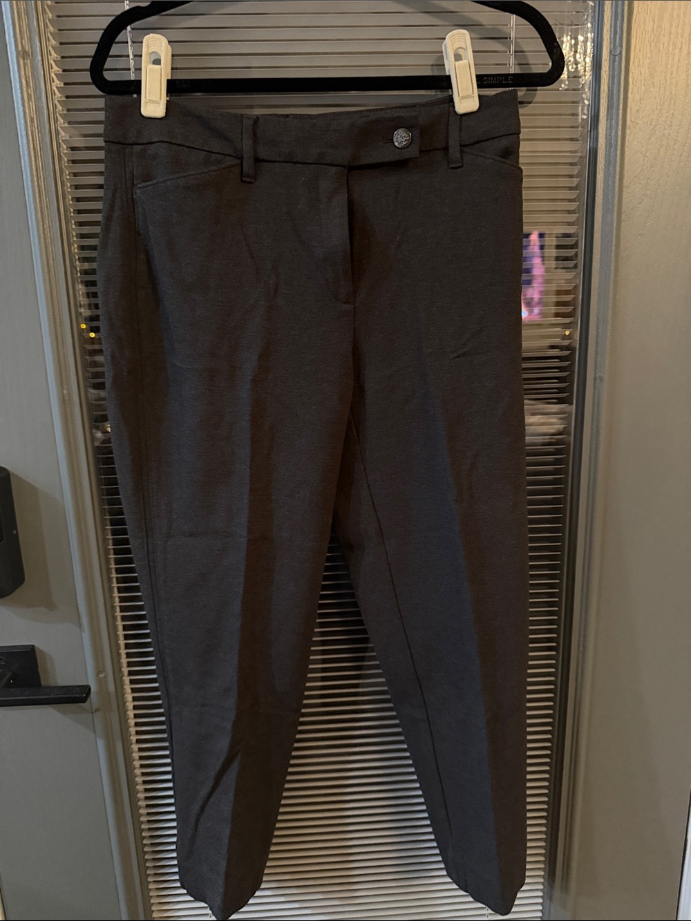 White House Black Market Cropped Ankle Pants in Charcoal